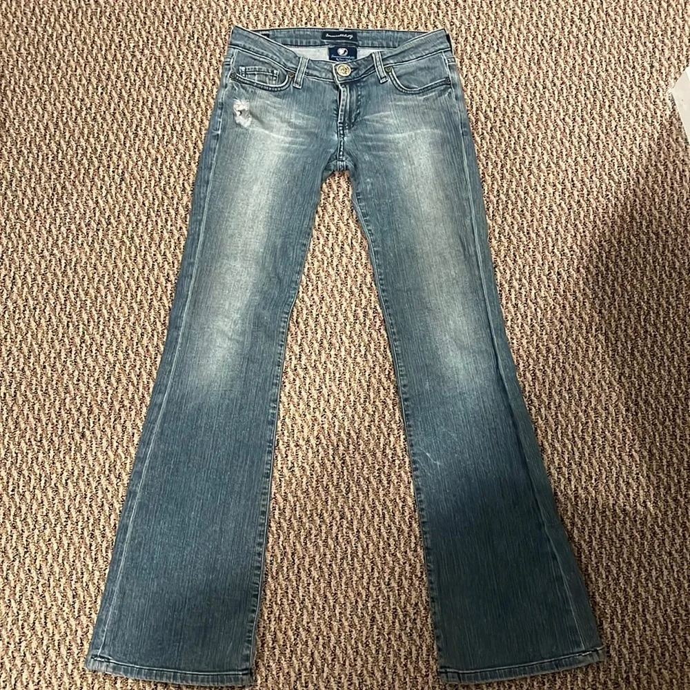 Immortality blue jeans with subtle rhinestones - Picture 1 of 5